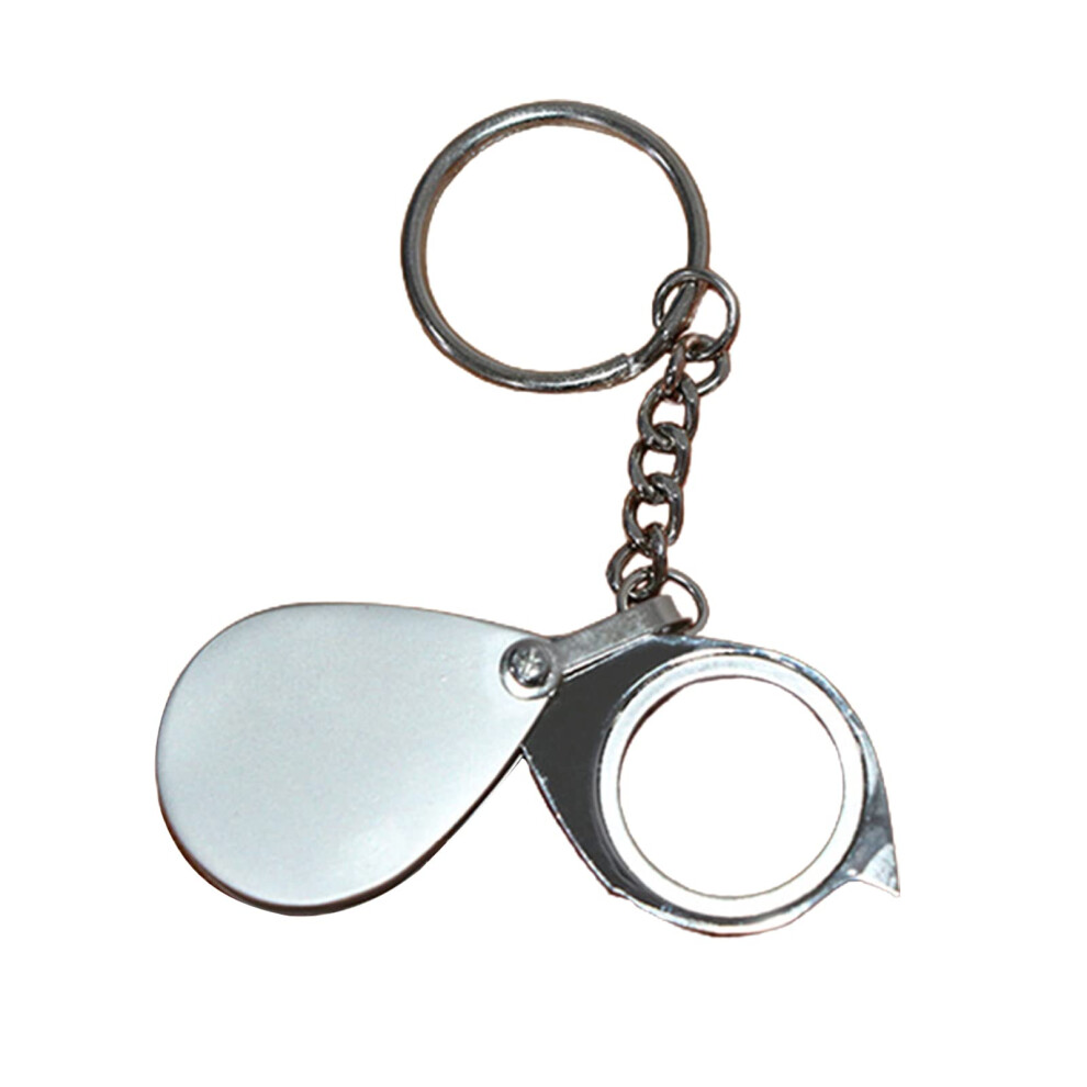 20x Key Ring Pocket Magnifier Portable Foldable for Reading Labels Crafts Coins