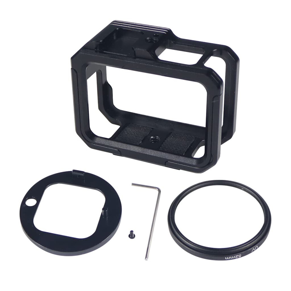 Aluminum Alloy Camera Frame, Full Cage, Cold Shoe Mount, Magnetic, Foldable, For Action Cameras, Photography Accessories (Combo B) 9365049749763
