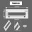 Parking templates, striped parking template  foldable reusable right template 4