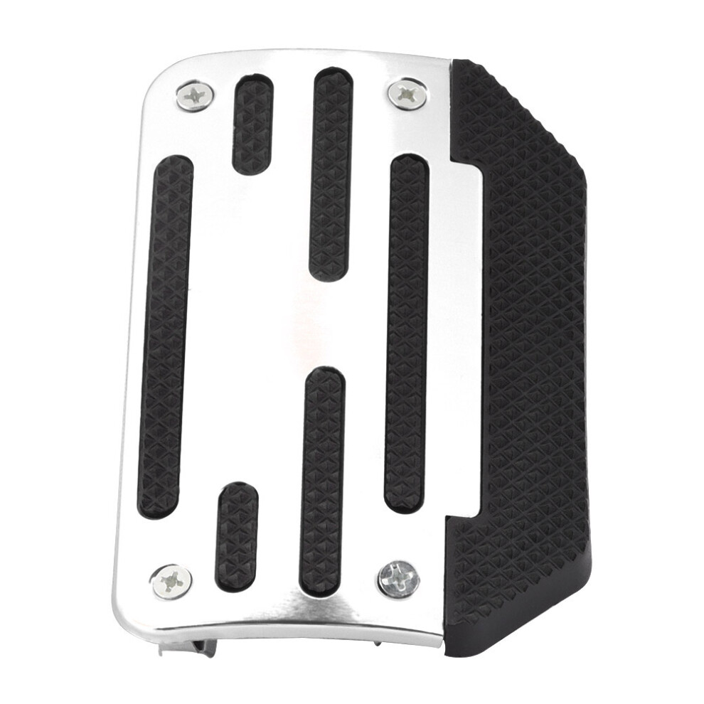 Alloy Nonslip Brake Pedal Cover For Automatic Vehicles, Durable Silver 3341382859266