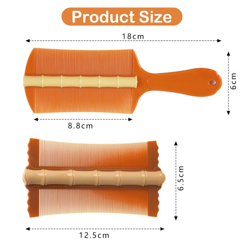 Scale combs, easytoclean lice combs for thick hair, fine teeth, psoriasis, scalp combs for dandruff removal. 2