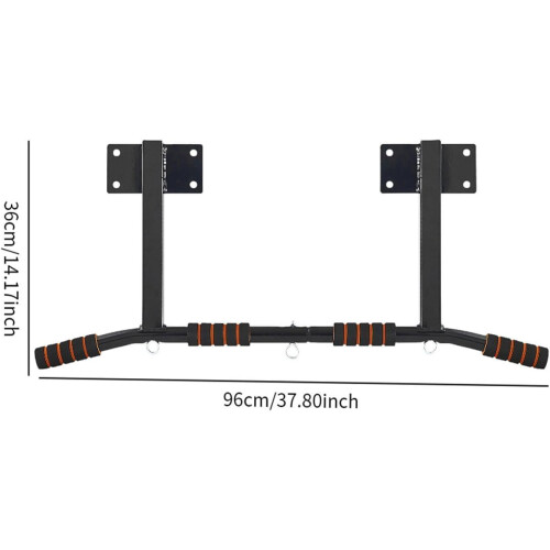 Pull Up Bar, Sports Pull Bar, NonSlip 300kg Load Capacity, Versatile Bar, Indoor Upper Body Training Pull Bar Black 1
