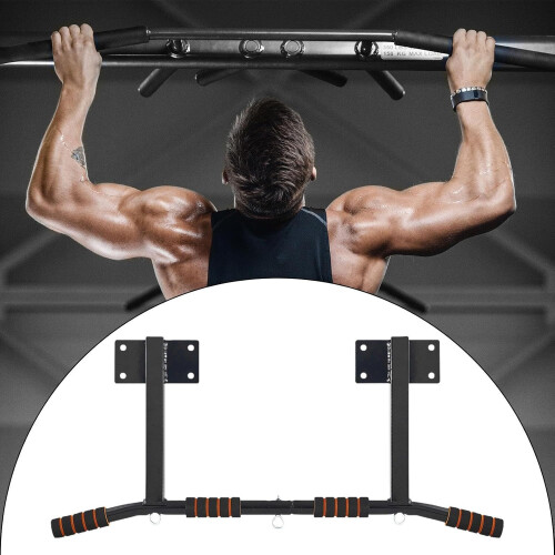 Pull Up Bar, Sports Pull Bar, NonSlip 300kg Load Capacity, Versatile Bar, Indoor Upper Body Training Pull Bar Black 2