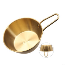 Korean Rice Wine Bowl 304 Stainless Steel Mirror Polished Double Spout Rust Resistant Set of 8