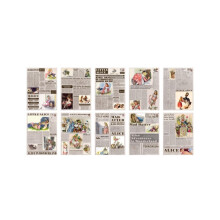 Scrapbook Accessories 60 Sheets, Fairy Tale News Theme, Vintage Decorative Paper (Color : A)
