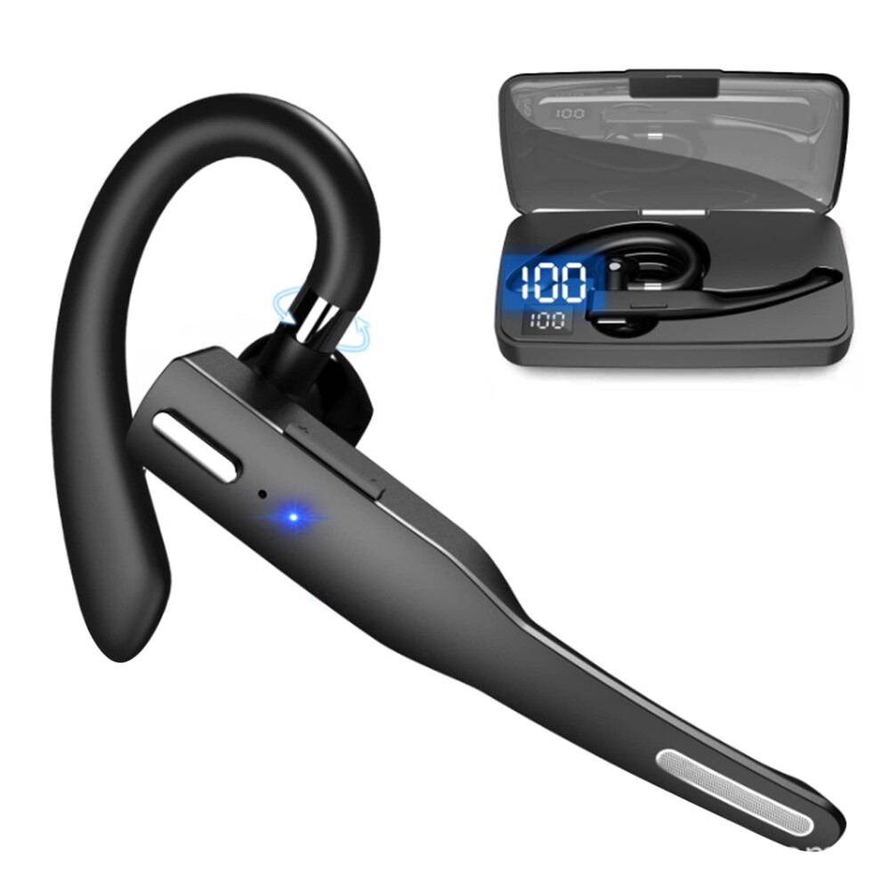 Bluetooth Headset With Noise Cancelling Microphone V5.0 Wireless Earbuds For Drivers, Machines, Office 9426802458145
