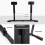 Pullup bars, wallmounted horizontal bar, height adjustable, load capacity 200 kg, white. 3
