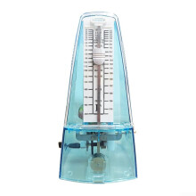 Mechanical Metronome Conical Shape for Guitar, Bass, Drum and Violin, EcoFriendly (Transparent Blue)
