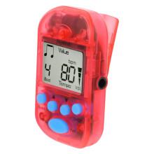 Electronic Metronome Guitar Metronome Digital Guitar Tuner 5.5X3.5X2.2CM red