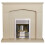 Adam Adam Cotswold Fireplace Stone Effect + Helios Electric Fire Brushed Steel, 48" 1
