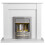 Adam Adam Sutton in White with Helios Electric Fire in Brushed, 43 Inch 1