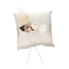 Bridal Pillow Satin Flower Cushion Versatile for Wedding/Engagement Exquisite Cushion for Romantic Decoration