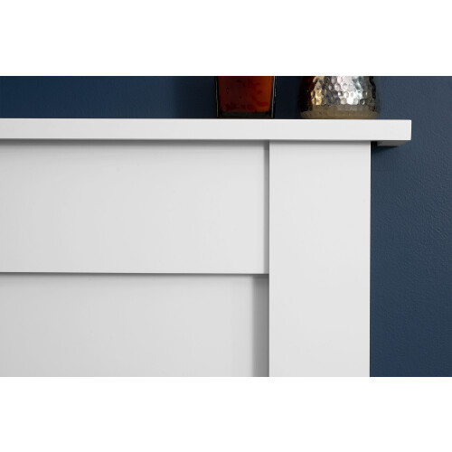 Adam Adam Sutton in White with Helios Electric Fire in Brushed, 43 Inch 2