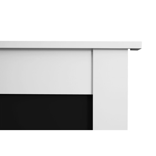 Adam Adam Sutton Fireplace in Pure White & Black, 43 Inch 2
