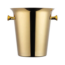 Ice Bucket with Handle and Tongs Large Stainless Steel Champagne Beer Wine Cooler for Bar