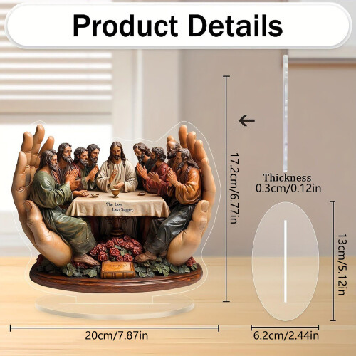 Religious Desktop Decoration Acrylic Last Supper-Chocolate 1