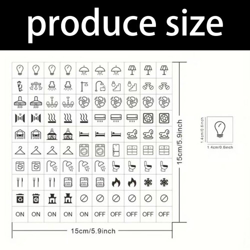 100 stuks lichtschakelaars labelsticker schakelaars paneellabels 2