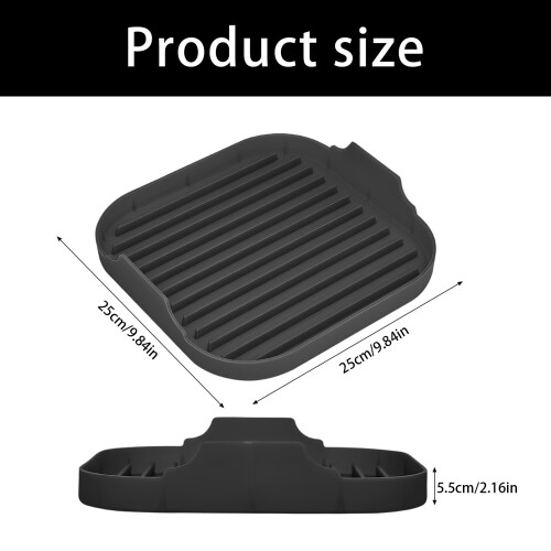Plaque de cuisson Flexible en Silicone pour Bacons,-Noir 2