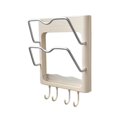 Support de rangement pour fer à friser fixé au mur, aucun