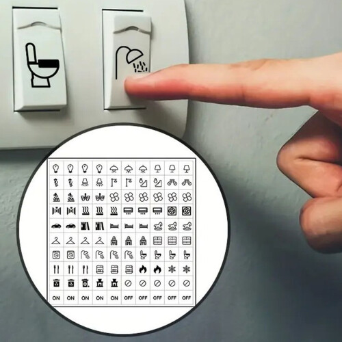 100 stuks lichtschakelaars labelsticker schakelaars paneellabels 1