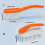 Multi functional shoe brush, home shoe washing brush,-Orange L 6