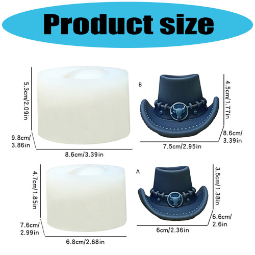 Moule de chapeau de Cowboy à usage Multiple,-XQ7469 Petit 2