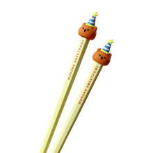 Duurzame legering PVC eetstokjes Cartoon dierontwerpen-Taartbeer