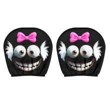 2-pack elastische hoofdsteunhoezen voor-Hellcat met strik