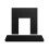 Adam Adam Granite Stone Back Panel & Hearth in Black, 54 Inch 1