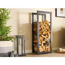 Adam Stanton Tall Firewood Log Holder in Black