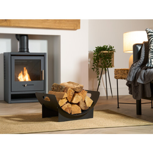 Adam Adam Fairford Firewood Log Holder in Black