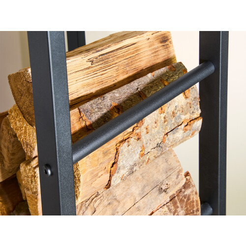 Adam Adam Stanton Tall Firewood Log Holder in Black 2