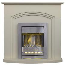 Adam Truro Fireplace Suite in Ivory with Helios Electric Fire, 2000 Watt
