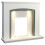 Adam Adam Tuscany Fireplace in Pure White & Grey 2
