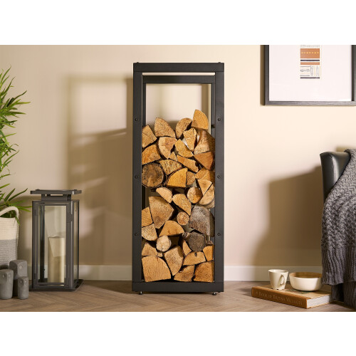Adam Adam Stanton Tall Firewood Log Holder in Black 1