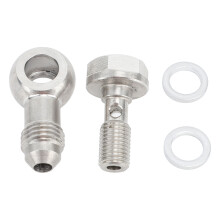 Adattatore per tubo carburante AN4 con connettore M8x1.0 a AN4 in acciaio inossidabile ad alta capacità di carico, resistente alla corrosione e a
