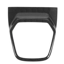 Cubierta autoadhesiva para panel de palanca de cambios de fibra de carbono, para interiores de vehículos, con adhesivo decorativo antiarañazos para