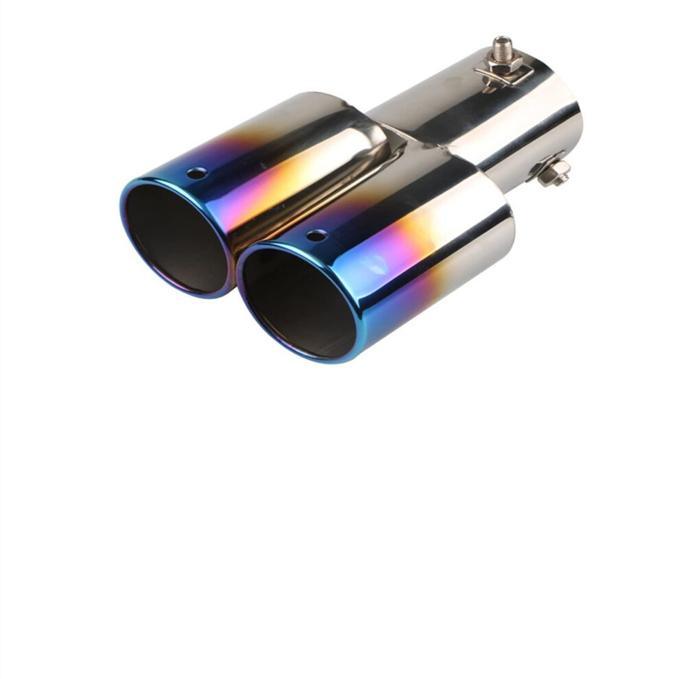 Exhaust Muffler Pipe Universal Fit Straight Muffler End Pipe Tail Pipe Car Accessories Blue 9189345962394