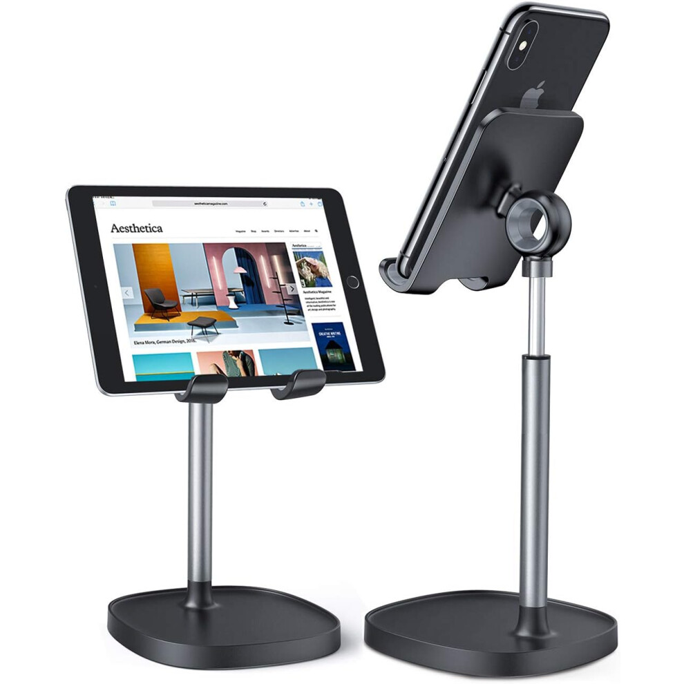 Desktop Phone Stand For Smartphones, Ergonomically Designed Stand With Adjustable Height And 360 Degree Rotation, Stable Base With Anti-Skid 9190834898704