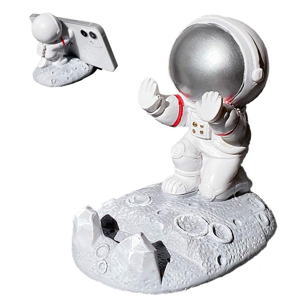 Creative Astronaut Style For Universal Compatibility Devices, Stable Base Design Ensures Device Security, Astronaut Cell Phone Stand With Charging 9190834898803