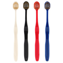 Premium Soft Toothbrush, Elegant Gold Design For Adults, Non-Slip Handle Ensuring Secure Grip And More Powerful Cleaning Than Standard Brushes, Travel