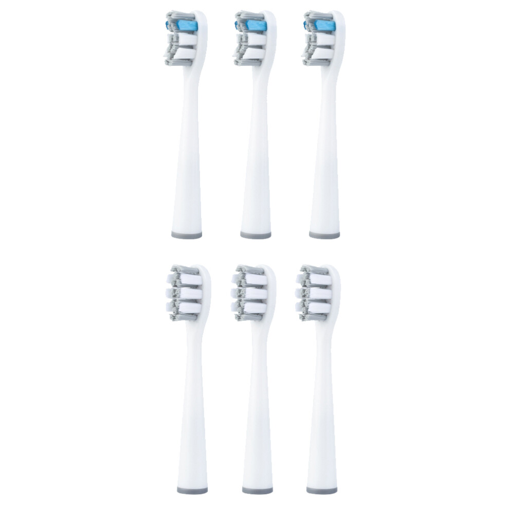 Electric Toothbrush Replacement Heads, Sonic Edge Charcoal Coated For Enhanced Oral Hygiene, 6-Pack