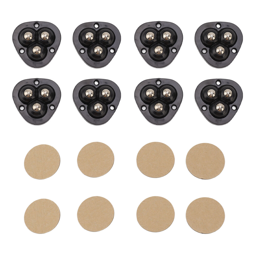 Low Profile Swivel Ball Casters For Furniture, Self-Adhesive 360 Degree Rotating Wheels With Ball Bearing System, Smooth Rolling Mobility Solution 9468298412478