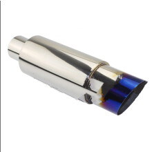 Exhaust End Pipes Universal Stainless Steel Silencer Tail Pipe 51mm Blue For Car And Motorbike