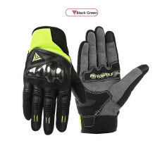 (XL-Zwart Groen) Motorhandschoenen Leren Handschoenen Outdoor Off-road Racehandschoenen Carbon Fietshandschoenen