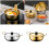 La rétention de chaleur efficace de pot de Ramen-22cm d'or 3