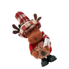 Jouet en peluche assis, père noël, bonhomme de neige,-Wapiti