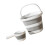 Portable Collapsing Water Bucket And Scoops-White gray middle 1