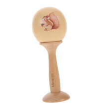 Wooden Maracas Carnival Squirrel Shaker – Music Gift for Preschool Age