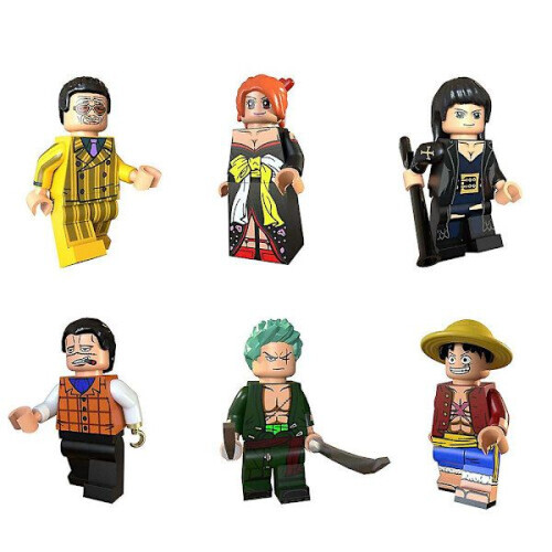 6 pièces de figurines de construction One Piece pour enfants